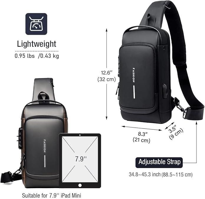 Anti theft Sling Bag for Men & Women